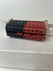 Dinkle Assembly DK10N Red/Black 10 Gang Box Connector DIN Rail Terminal Block…