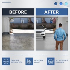 Garage Floor Epoxy Kit with Primer, Garage Floor Paint with Tools, Epoxy Coating