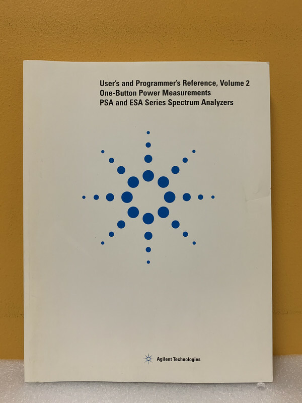Agilent E4401-90449 PSA/ESA Spectrum Analyzers Measurements + Program Reference