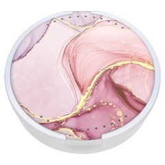 Retainer Case with Mirror & Ventilation – Light Green Floral Design