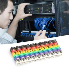 Multicolor Wire Markers – 100 PCS KCM-6MM Plastic Labels for Easy Identification
