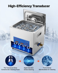 10L Ultrasonic Cleaner 40kHz Digital Stainless Steel Parts Cleaning Machine