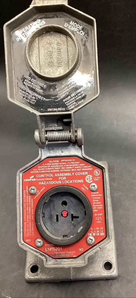 GUARANTEED! APPLETON 20A 125VAC EXPLOSION PROOF RECEPTACLE ENR5201-M3
