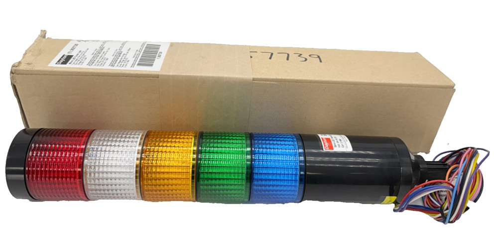 Dayton 26ZT25 56mm Tower Light Assy, Red, Yellow, Green, Blue, Clear, 24VAC/DC