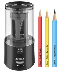 AFMAT Electric Pencil Sharpener Auto Stop Fast for No.2 & Colored Pencils