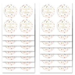 Spring Wild Floral Wedding Thank You Labels Thank You for Celebrating with St…
