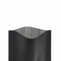 Assorted Sizes for Matte Black Flat Foil Mylar Open Top Pouch Bag w/Tear Notches