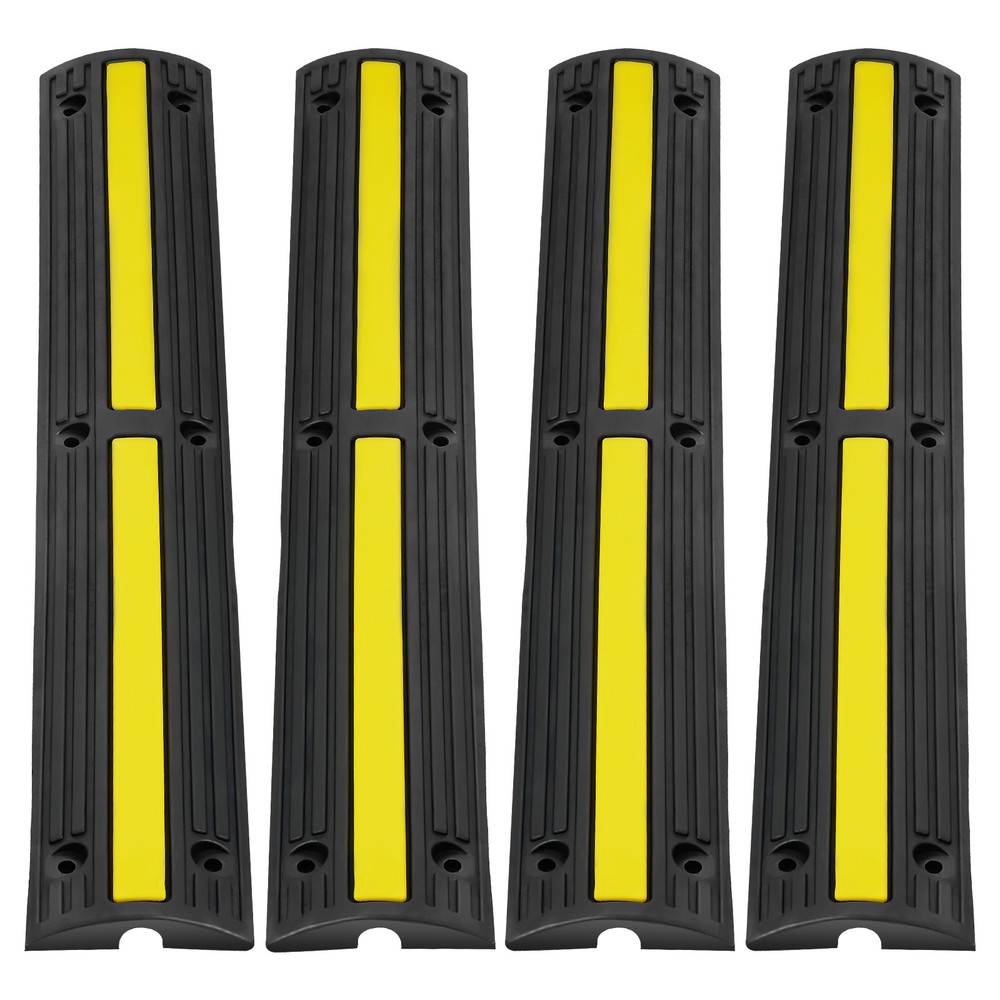 VEVOR 4 PCs 39” Cable Protector Ramp 18000 lbs Speed Bump Floor Cable Protector