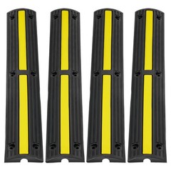 VEVOR 4 PCs 39” Cable Protector Ramp 18000 lbs Speed Bump Floor Cable Protector