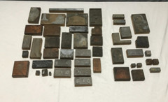 VTG Lot Letter Press Block Stamp Ink Print Type Advertising Wood Copper 2002-23B