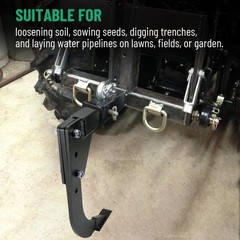 Racewill Hitch Lawn Mounted Ripper Garden Plow for ATV/UTV Tractor W/2″ Receiver