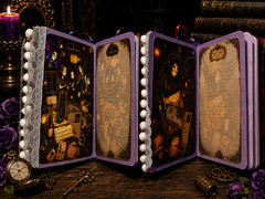 Handmade Gothic Junk Journal Black Briar Tim Burton Style Interactive OOAK