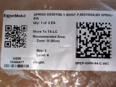 Exxon Mobil BPEP-MAIN-64-C-06C Spring Assy,BMNT P,90270524,BS Spring