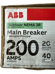 ABB 200A 20Space 40Circuit Outdoor Main Breaker Panel Value Pack PAM2020RPA (OB