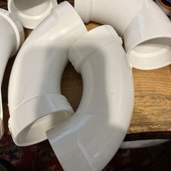 Charlotte Pipe Schedule 40 2 in. Hub x 2 in. PVC Long Sweep Elbow Lot Of 5