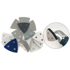 3 Hole 80mm Hook & Loop Mouse Sanding Discs Polishing Sponges Detail Sandpaper △