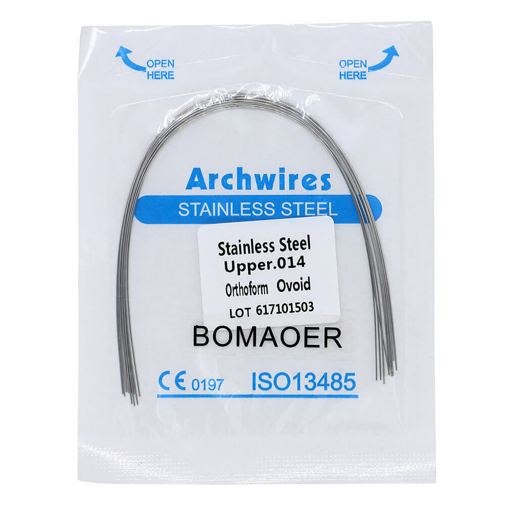 HOT 10pcs/bag Dental Orth Stainless Steel Round Arch Wire 014 Upper 5-200packs