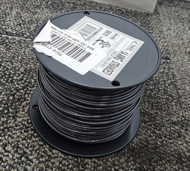 CME 14 AWG Stranded THHN or THWN-2 or MTW 500 ft. Machine Tool Wire Gray
