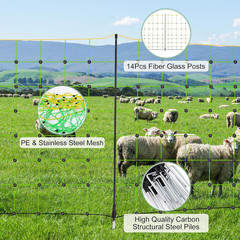 Electric Fence Netting, 42.5″ X 164′ Electric Netting Fence, PE Portable Electri