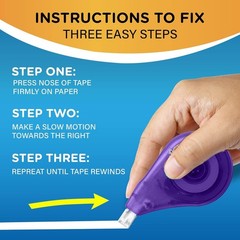 BIC EZ Correct Correction Tape 4-Pack: Quick-Dry, Tear Resistant for School Use