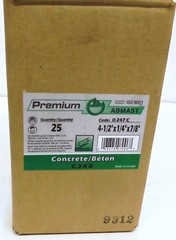 PREMIUM GRINDING WHEEL, D247C, 4 1/2 X 1/4 X 7/8, TYPE 27, 13300 RPM, LOT OF 25