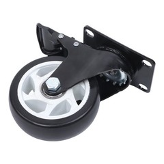 4 Pcs 2200Lbs With Brake And White Hubs 4 In Swivel Caster Wheels Heavy Duty