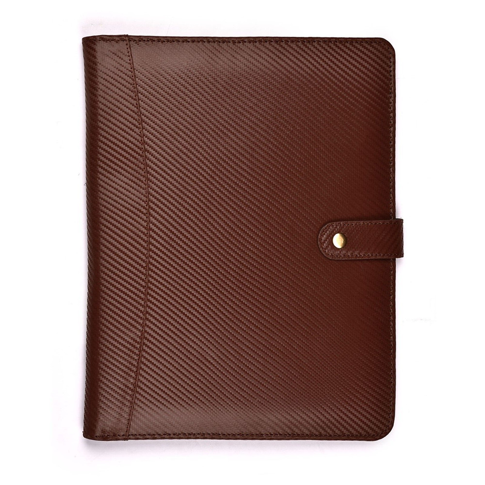 Carbon Leather Portfolio Organizer Professional Padfolio for Men & Women