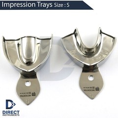 Dental Autoclavable Metal Impression Trays Set Box Upper Lower XS, S, M, L, XL