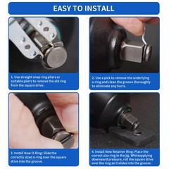 1/2″ and 3/8″ Impact Retaining Ring Clip with O-Ring for Milwaukee Electric