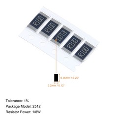 50Pcs 2512 Surface Mount Device Resistor Kit 0.01R-1R Ohm 1% 1W