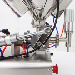 100-1000ml Pneumatic Paste Liquid Heating Filling Machine 1 Nozzle Piston Filler