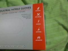 New Box of 100 Blue Nitrile Powder/Latex Free Safety Gloves-Sz Medium-US Seller