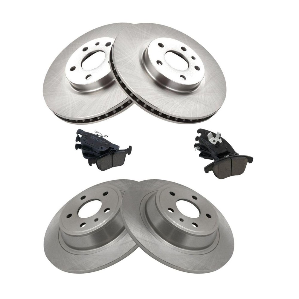 Front & Rear Ceramic Brake Pad & Rotor Kit 5 Lug 11.89in (302mm) BKA11920