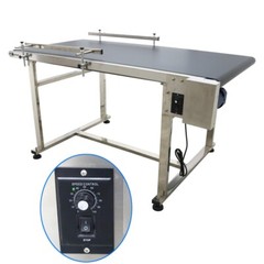 59″ Flat Belt Conveyor 31.4″ Wide Conveyor Machine load-bearing 55lbs Speed 18m