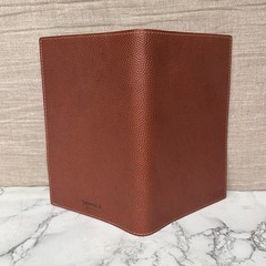 Shinola Brown Pebbled Leather Notebook Journal Cover 5.75×8.75″ Monogram TMM