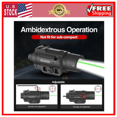 1500Lm Slidable Pistol Light and Green Beam Combo with Strobe/Momentary, Recharg
