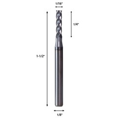 5 PCS 4 Flute 1/16″ Carbide End Mill 1-1/2″ Overall Length -AlTiN Coated NEW