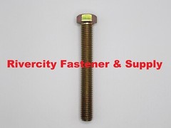 (5) 1/2-13×4 Grade 8 Tap Bolts 1/2 x 4 Hex Head Screws .50 x 4.00 Full Thread