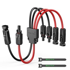 Bateria Power Solar Connectors for 2 Solar Panels, IP68 Waterproof Solar Pane…