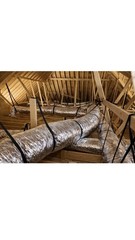 8” x 25 ft R6 Insulated Flex Duct – HVAC Flexible Air Duct, Aluminum