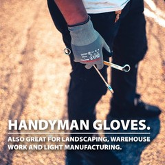 Kyorene Protective Work Gloves– Micro Foam Nitrile Palm with Added Grip– Abra…