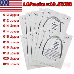 100pcs 10packs Dental Orthodontic Super Elastic Niti Arch Wire Round Ovoid Form