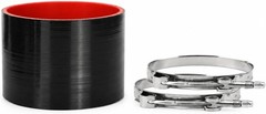 Straight ID: 4.0″ 101.6mm Silicone Hose Coupler High Temperature 4-ply with T…