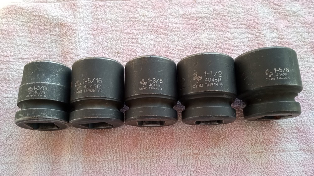 3/4 DRIVE IMPACT 6 POINT SOCKETS 1-3/16 1-5/16 1-3/8 1-1/2 1-5/8 GREAT COND gift