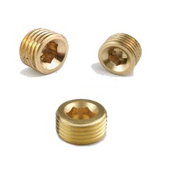 USA 5Pcs 3/8″ NPT Male Brass Internal Hex Head Socket Pipe Plugs End Cap Acc
