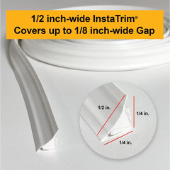 1/2 In. X 10 Ft. White PVC inside Corner Self-Adhesive Flexible Caulk and Trim M