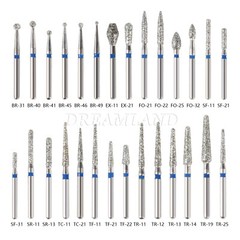 BURR Dental FG 1.60mm Diamond Burs For High Speed Handpiece Friction Grip Ir
