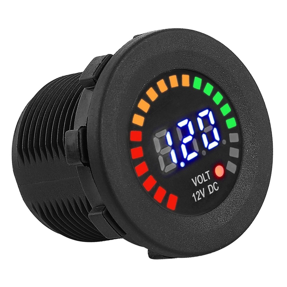 Waterproof 12V LED Car Van Boat Marine Voltmeter Voltage Meter Battery Gauge US