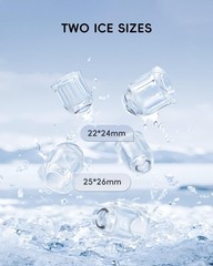 Ice Makers Countertop, Ultra Slim Design with Full-Color Panel, Internal Ligh…