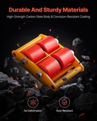 Heavy Duty 4PCS Machinery Skates Dollies, 17,637 Lb Capacity, 360° Rotation